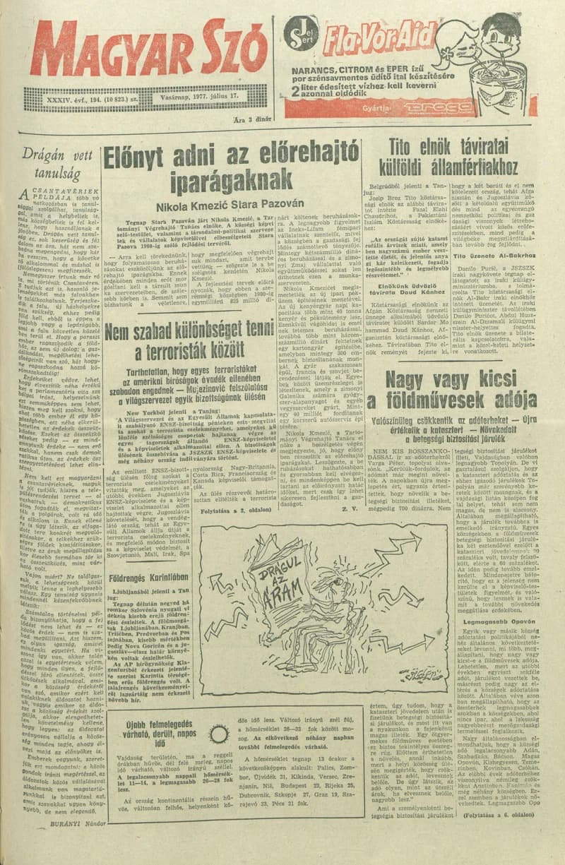 Magyar Szó, 34. évf. 1977. július 17. 194. sz.