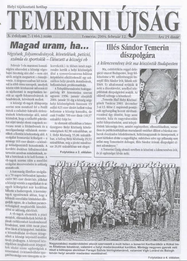 Temerini Újság, 10. évf. 2004. február 12. 7. sz.