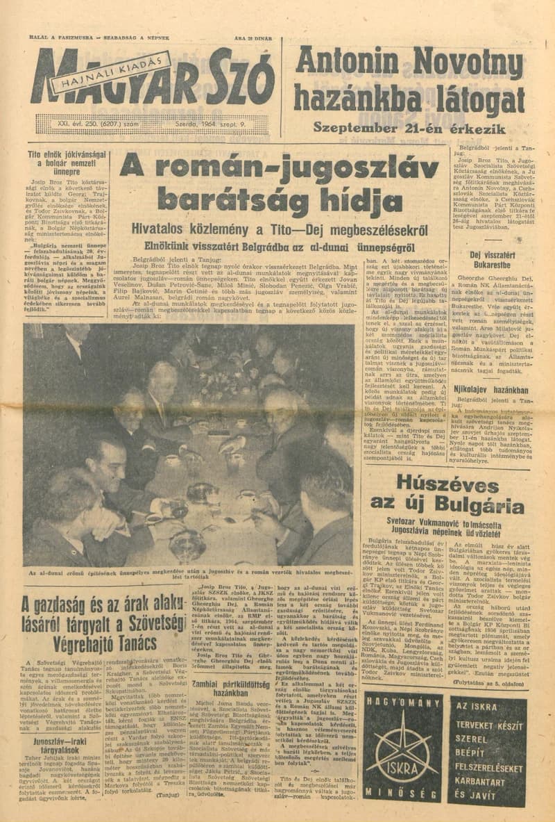 Magyar Szó, 21. évf. 1964. szeptember 9. 250. sz.