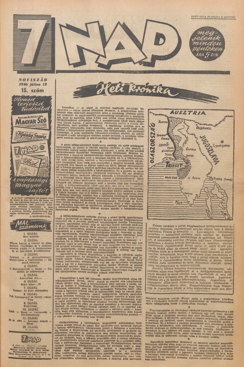 7 Nap, 1. évf. 1946. július 12. 15. sz. 1–12. oldal