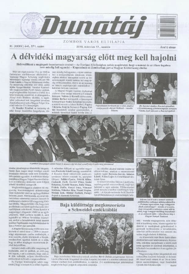 Dunatáj, 12. évf. 2010. március 17. 571. sz.