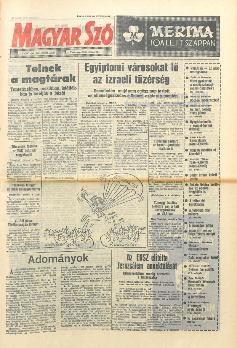 Magyar Szó, 24. évf. 1967. július 16. 193. sz. 1–20. oldal