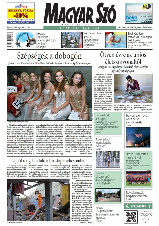 Magyar Szó, 75. évf. 2018. augusztus 7. 181. sz. 1–20. oldal