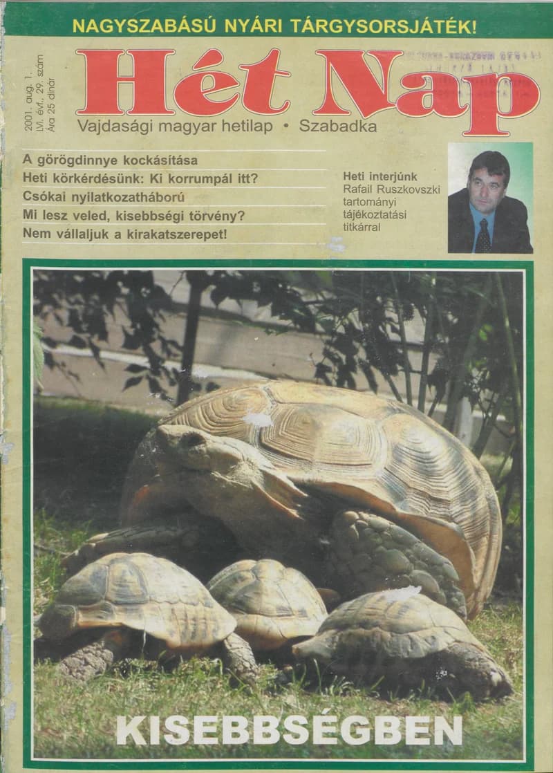 7 Nap, 56. évf. 2001. augusztus 1. 29. sz. 1–68. oldal