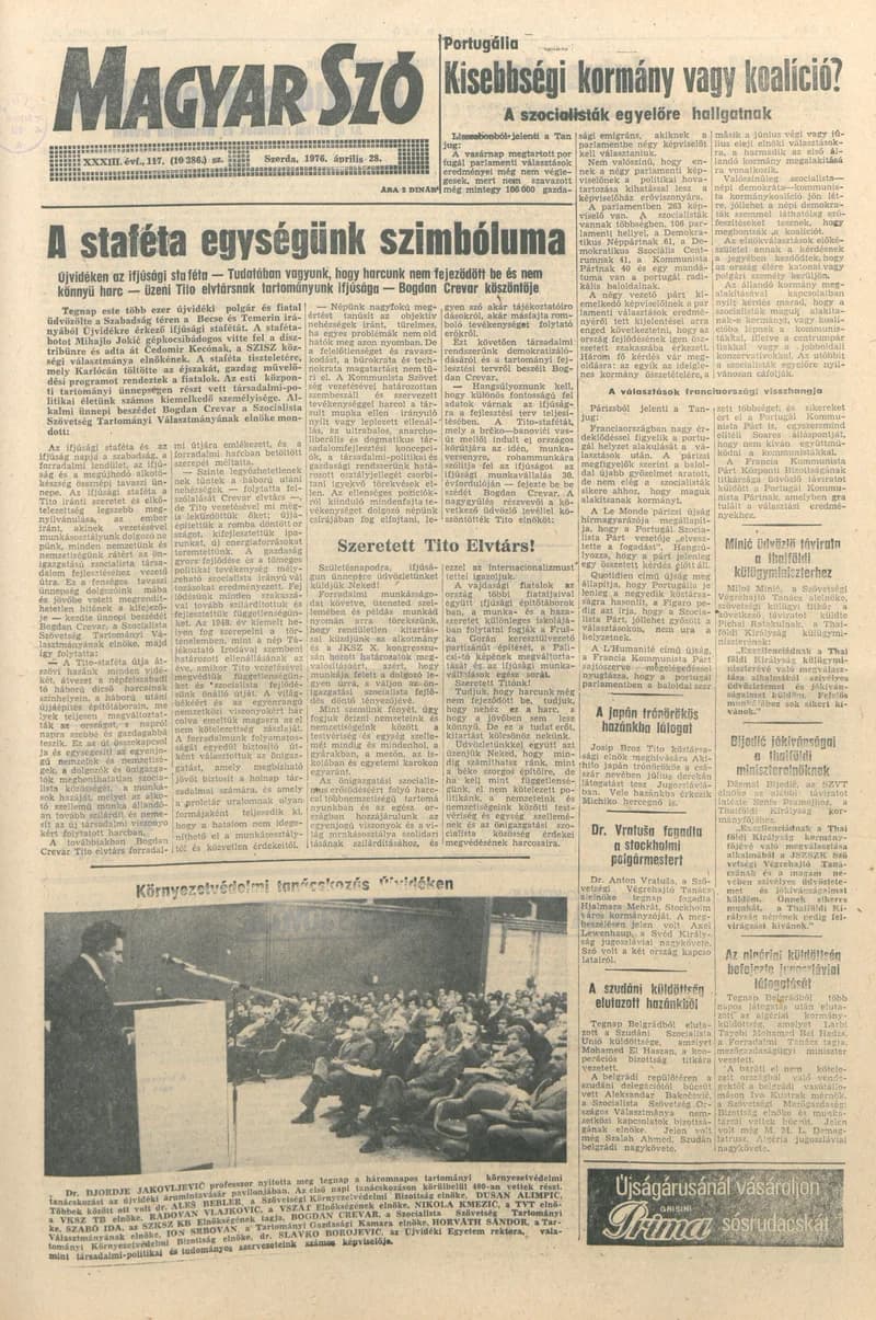 Magyar Szó, 33. évf. 1976. április 28. 117. sz. 1–20. oldal