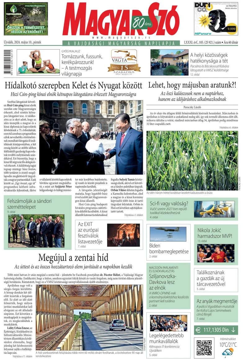Magyar Szó, 81. évf. 2024. május 10. 105. sz. 1–16. oldal