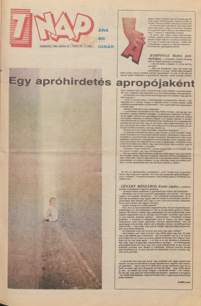 7 Nap, 39. évf. 1984. március 16. 11. sz. 1–12. oldal