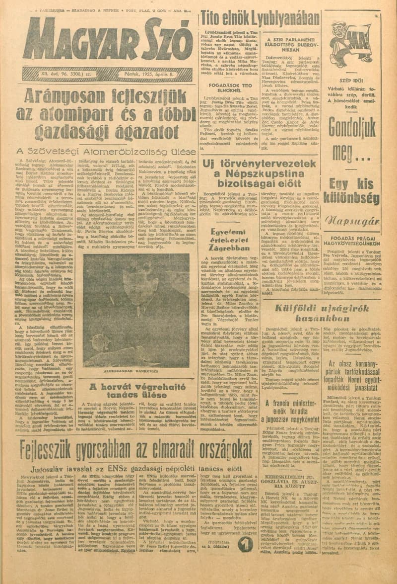 Magyar Szó, 12. évf. 1955. április 8. 96. sz. 1–8. oldal