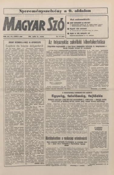 Magyar Szó, 43. évf. 1986. április 23. 111. sz. 1–16. oldal