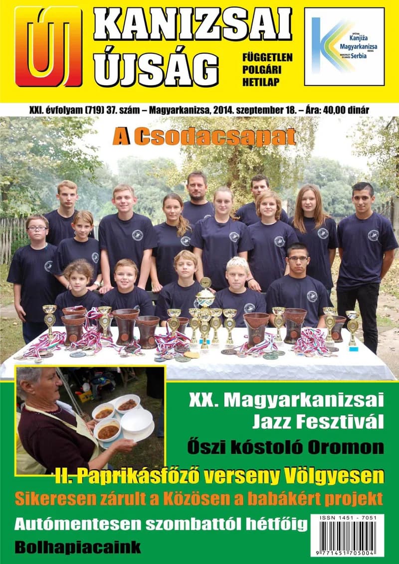 Új Kanizsai Újság, 21. évf. 2014. szeptember 18. 37. sz.