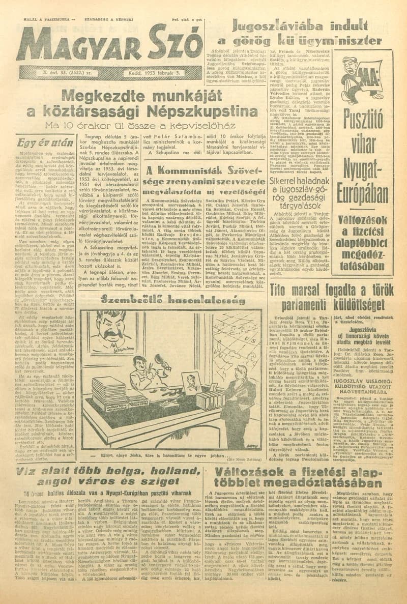 Magyar Szó, 10. évf. 1953. február 3. 33. sz. 1–8. oldal