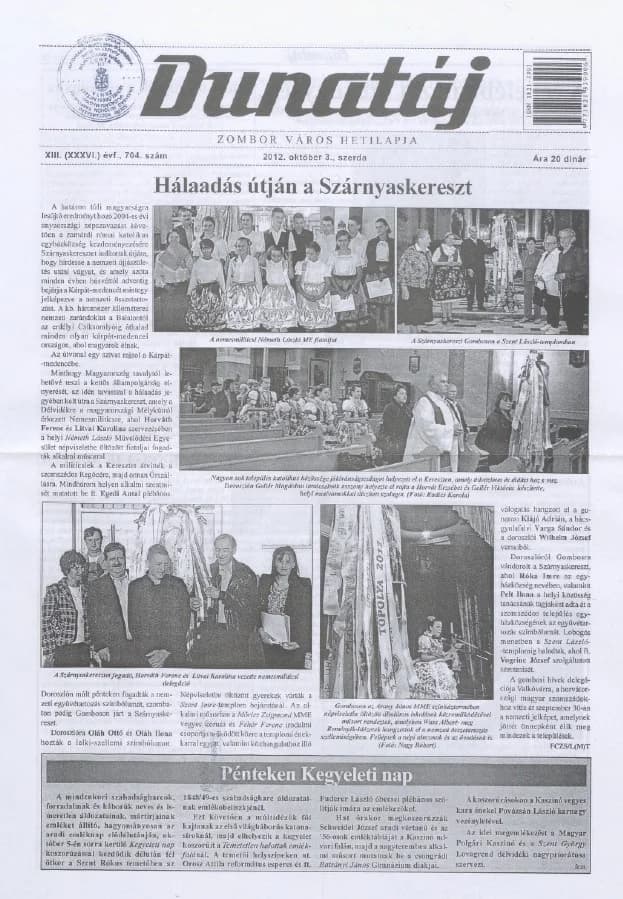 Dunatáj, 14. évf. 2012. október 3. 704. sz.
