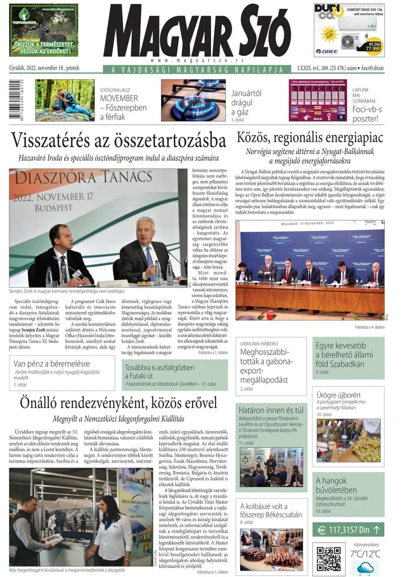 Magyar Szó, 79. évf. 2022. november 18. 269. sz. 1–16. oldal
