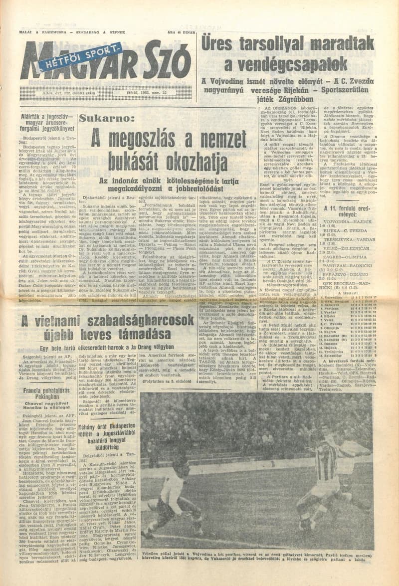 Magyar Szó, 22. évf. 1965. november 22. 322. sz.