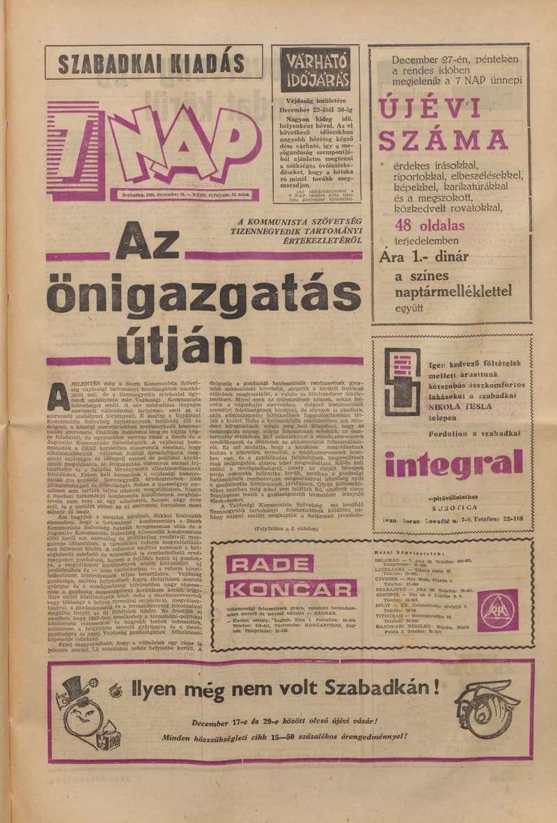 7 Nap, 23. évf. 1968. december 20. 52. sz. 1–16. oldal