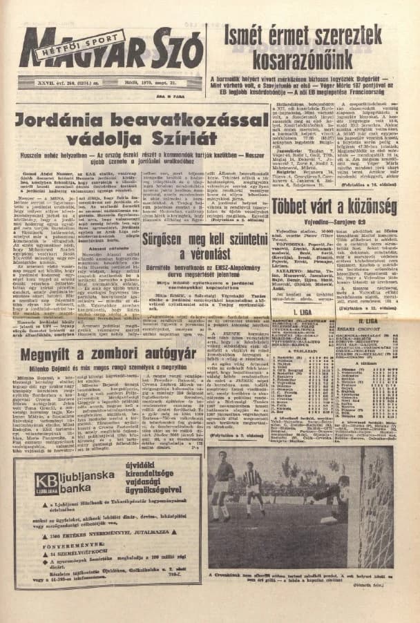 Magyar Szó, 27. évf. 1970. szeptember 21. 260. sz. 1–16. oldal