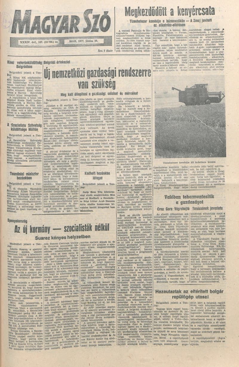 Magyar Szó, 34. évf. 1977. június 20. 167. sz.