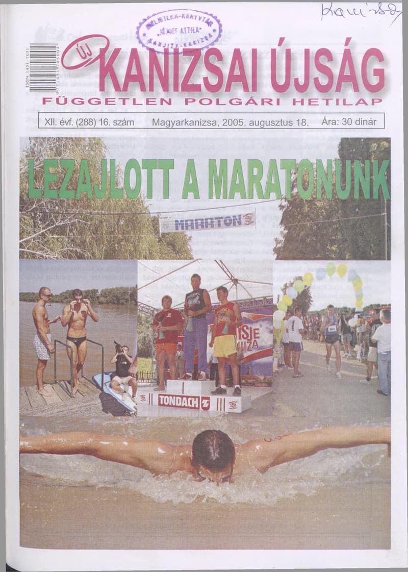 Új Kanizsai Újság, 12. évf. 2005. augusztus 18. 16. sz.