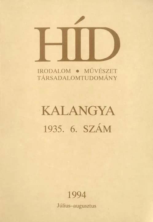 Kalangya, 4. évf. 1935. 6. sz. 421–537. oldal