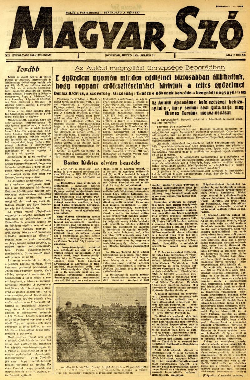 Magyar Szó, 7. évf. 1950. július 31. 180. sz. 1–4. oldal