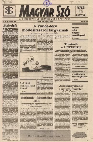 Magyar Szó, 52. évf. 1995. április 7. 81. sz. 1–16. oldal