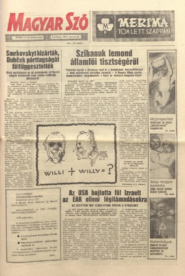 Magyar Szó, 27. évf. 1970. március 22. 79. sz. 1–32. oldal