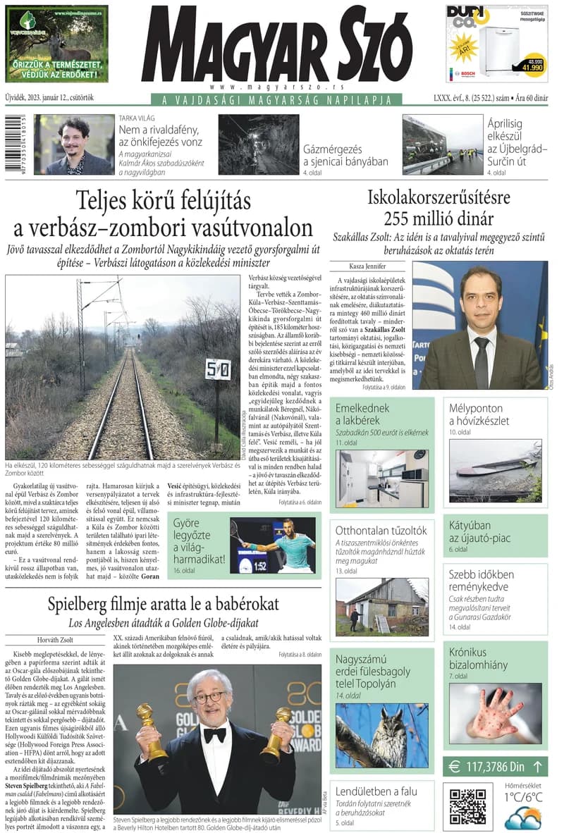 Magyar Szó, 80. évf. 2023. január 12. 8. sz. 1–20. oldal