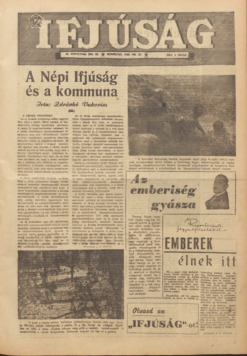 Ifjúság, 11. évf. 1955. augusztus 20. 514. sz.