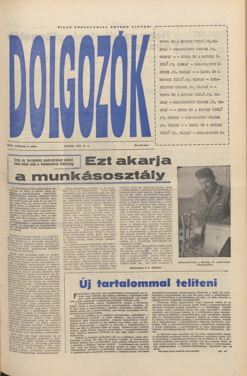 Dolgozók, 26. évf. 1971. február 4. 5. sz.