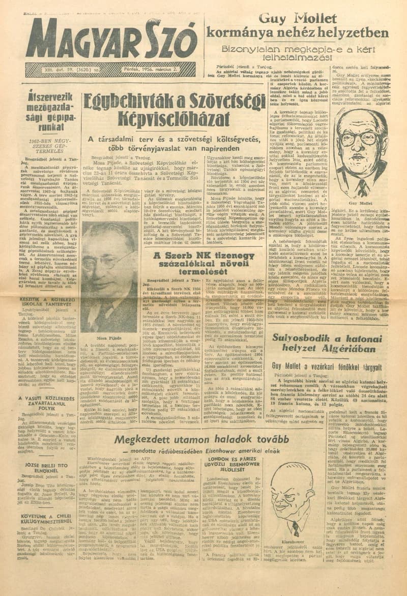 Magyar Szó, 13. évf. 1956. március 2. 59. sz. 1–8. oldal