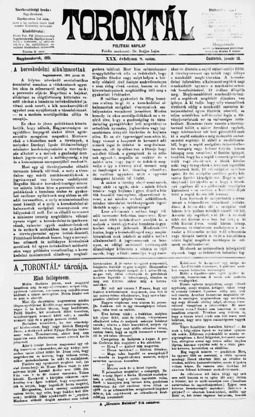Torontál, 30. évf. 1901. január 10. 8. sz.