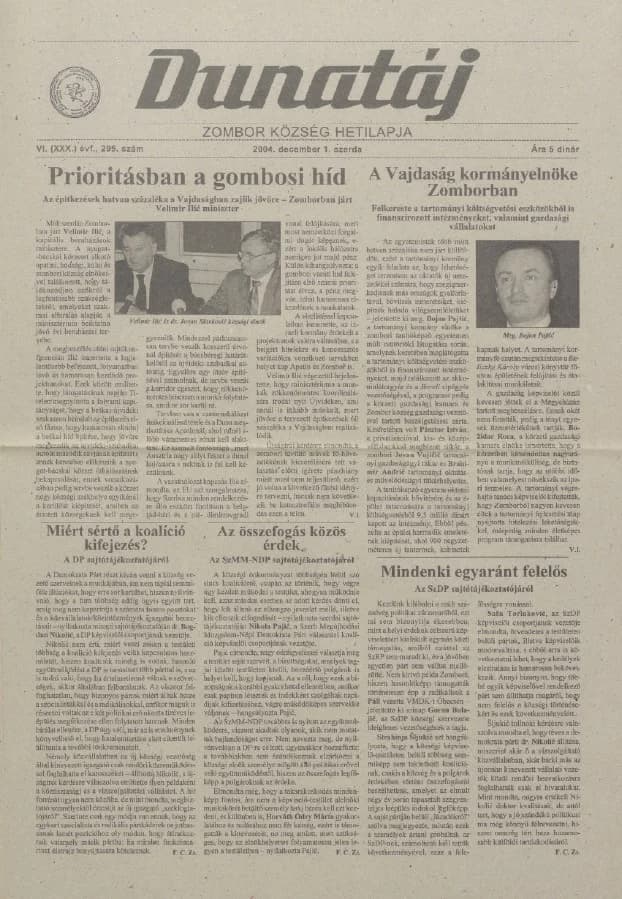 Dunatáj, 6. évf. 2004. december 1. 295. sz.