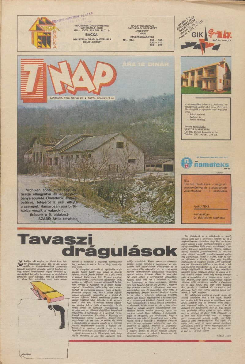 7 Nap, 37. évf. 1982. február 26. 9. sz. 1–16. oldal
