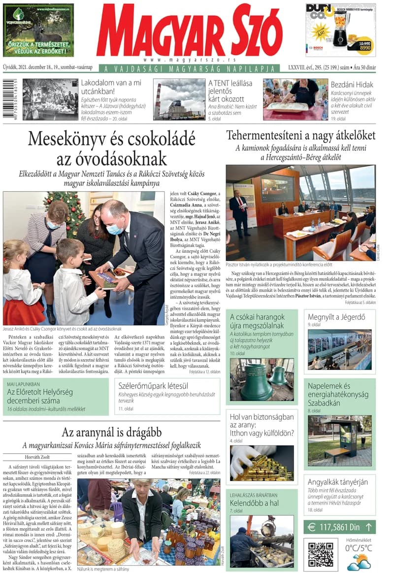 Magyar Szó, 78. évf. 2021. december 18. – 19. 295. sz. 1–32. oldal