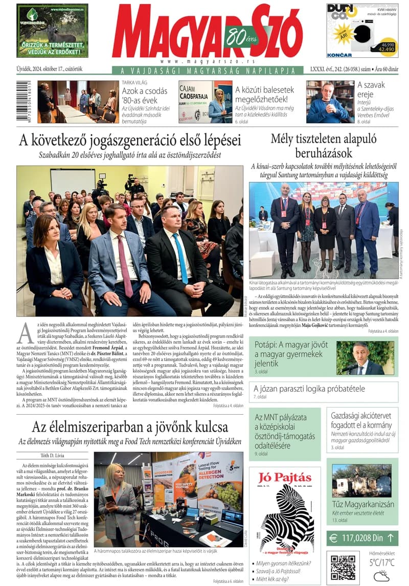 Magyar Szó, 81. évf. 2024. október 17. 242. sz. 1–20. oldal