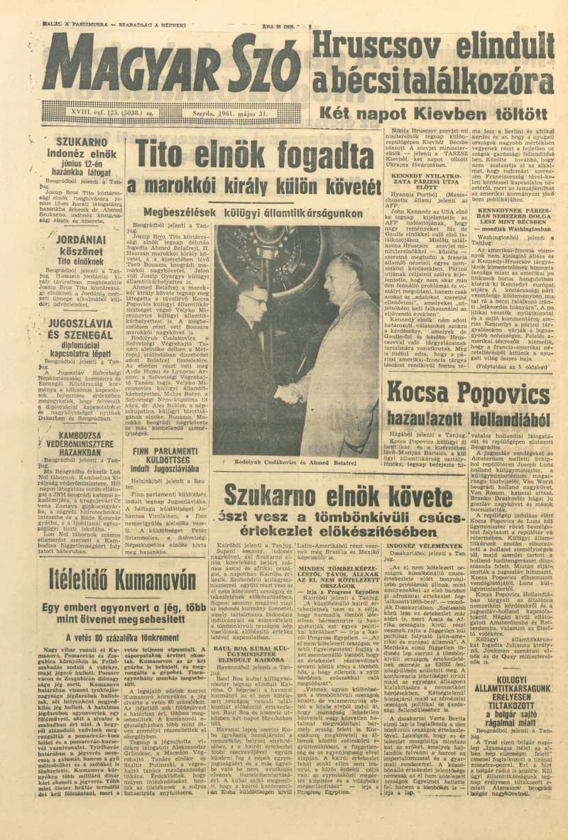 Magyar Szó, 18. évf. 1961. május 31. 125. sz. 1–14. oldal