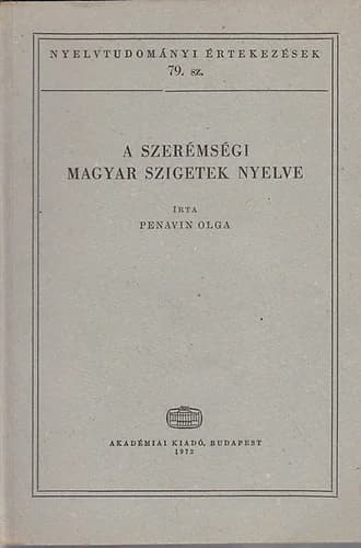 A szerémségi magyar szigetek nyelve