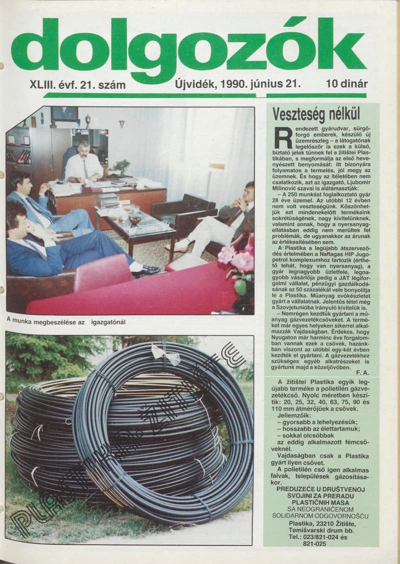 Dolgozók, 44. évf. 1990. június 21. 21. sz.