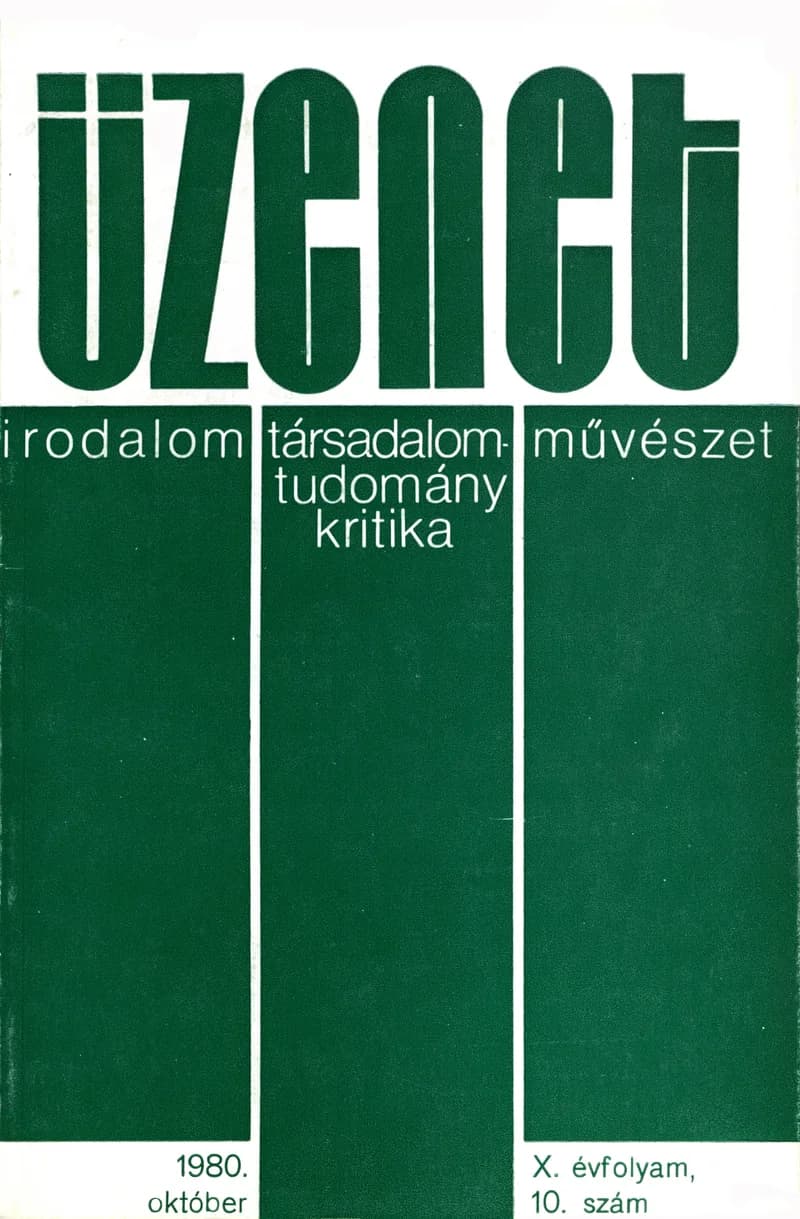 Üzenet, 10. évf. 1980. október. 10. sz. 499–568. oldal