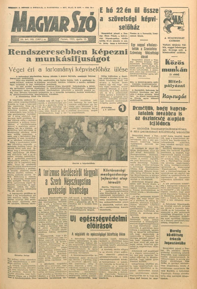 Magyar Szó, 12. évf. 1955. április 15. 103. sz. 1–8. oldal