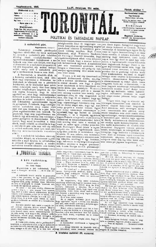 Torontál, 24. évf. 1895. október 11. 234. sz.