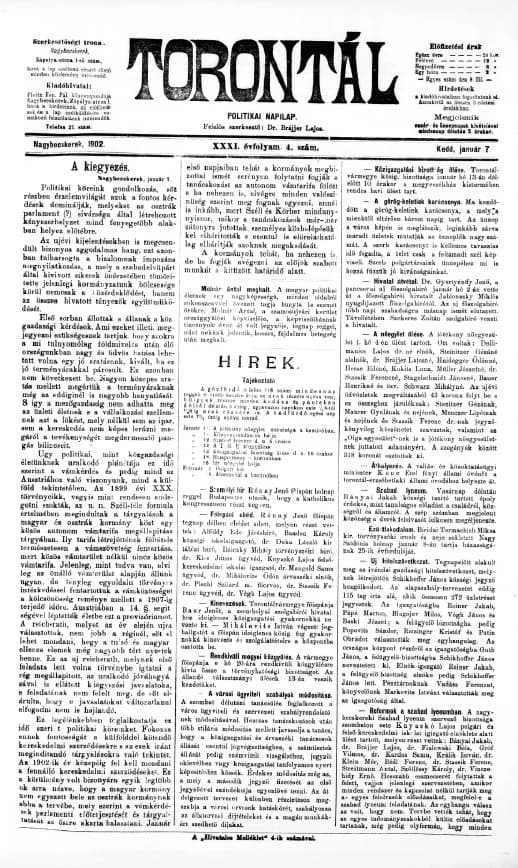 Torontál, 31. évf. 1902. január 7. 4. sz.