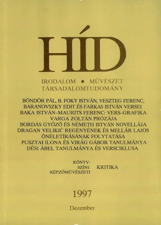 Híd, 61. évf. 1997. december. 12. sz. 857–984. oldal