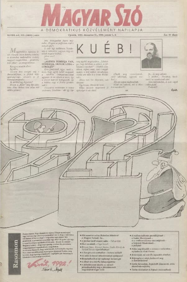 Magyar Szó, 48. évf. 1991. december 31. – 1992. január 2. 359. sz. 1–28. oldal