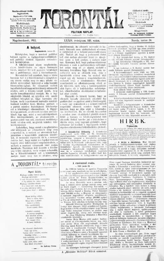 Torontál, 32. évf. 1903. június 24. 141. sz.