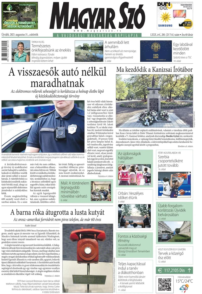 Magyar Szó, 80. évf. 2023. augusztus 31. 200. sz. 1–20. oldal