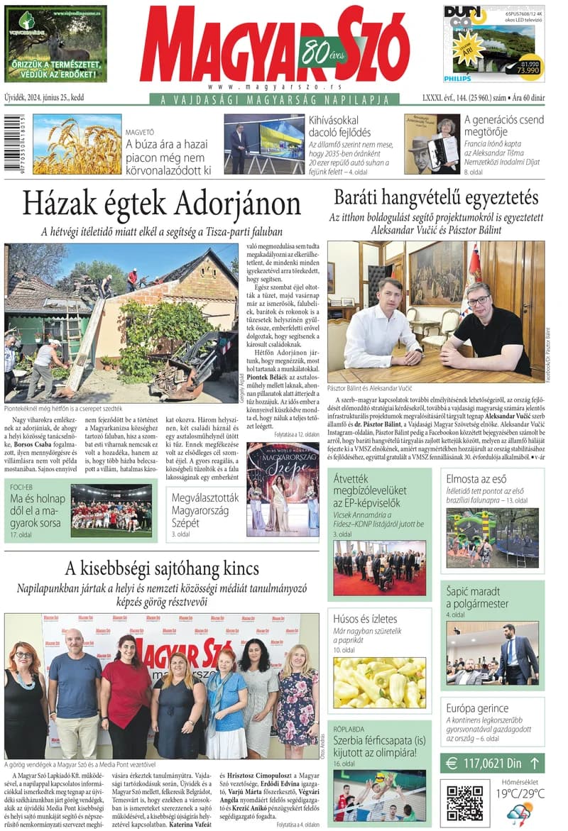 Magyar Szó, 81. évf. 2024. június 25. 144. sz. 1–20. oldal