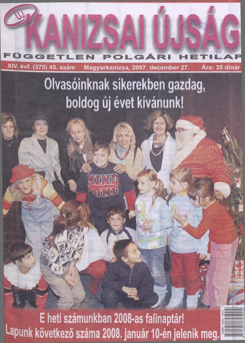 Új Kanizsai Újság, 14. évf. 2007. december 27. 45. sz.