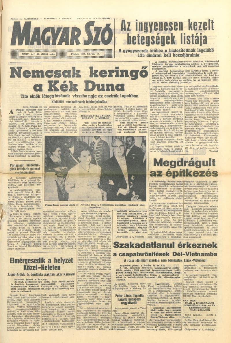 Magyar Szó, 24. évf. 1967. február 17. 45. sz. 1–16. oldal