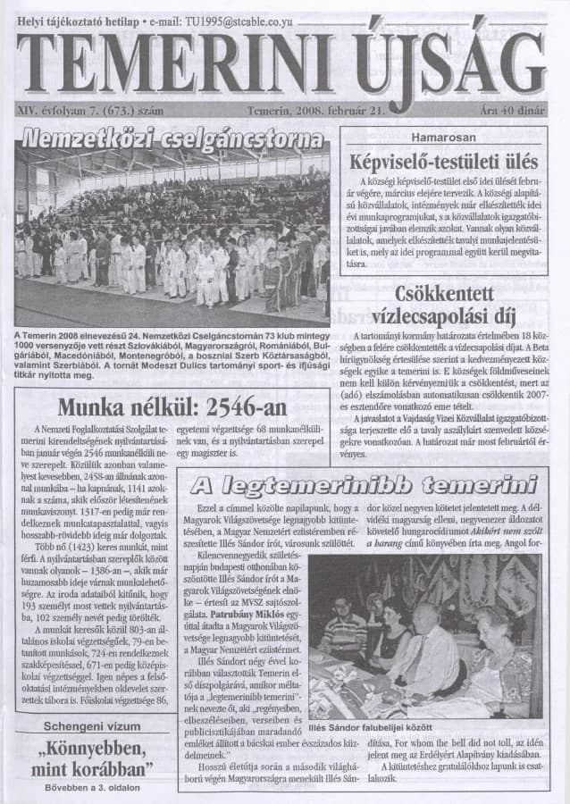 Temerini Újság, 14. évf. 2008. február 21. 7. sz.